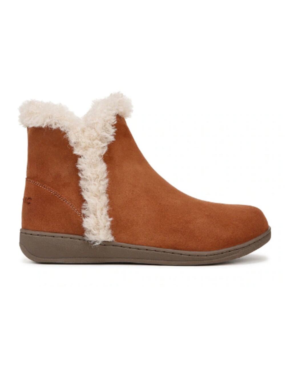 Vionic Women's Tan Faux Suede Leather Unwind Bootie Shoes Size 9m